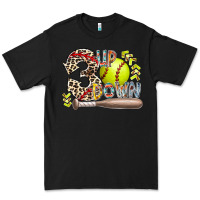 Black three up down softball Premium Tee - RacoonDesign