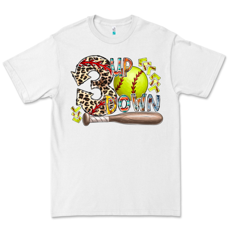 Three Up Down Softball Premium Tee by RacoonDesign | Teevron