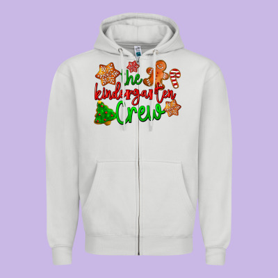 The Kindergarten Crew Zipper Hoodie Designed By Lillyallendesigns