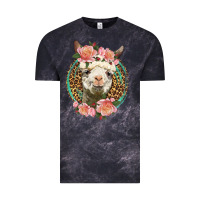 Cloud Black western llama and roses Vintage Tee - LillyAllenDesigns