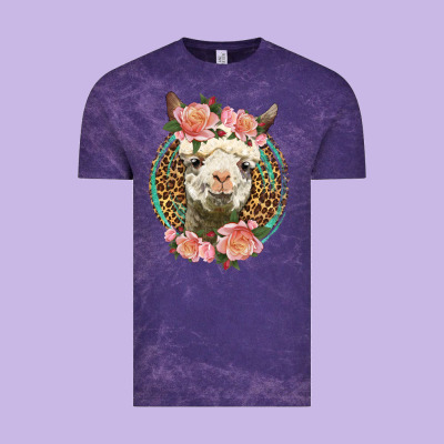 Western Llama And Roses Vintage Tee Designed By Lillyallendesigns