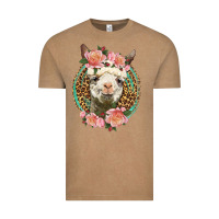 Vintage Coffee western llama and roses Vintage Tee - LillyAllenDesigns