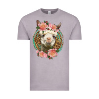 Vintage Zinc western llama and roses Vintage Tee - LillyAllenDesigns