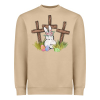 Mushroom floral watercolor easter bunny cross Heavyweight Sweatshirt - MaliasSmallBusiness