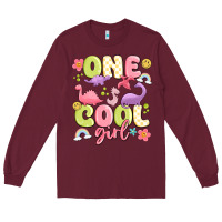 Burgundy one cool girl Long Sleeve Tee - MaliasSmallBusiness