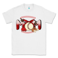 White baseball mom Classic Tee - MaliasSmallBusiness
