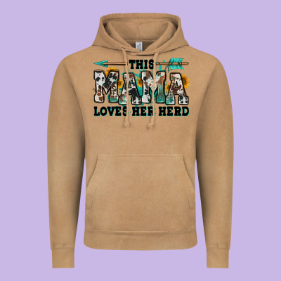 This Mama Loves Her Herd Goats Vintage Hoodie Designed By Jasminsmagicworld