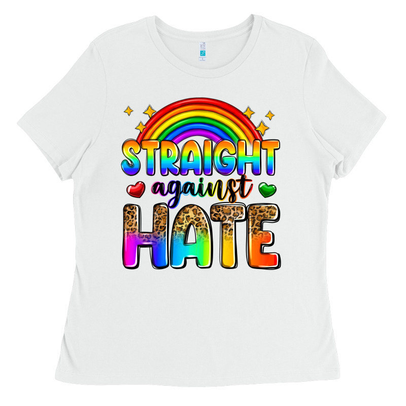 Straight Against Hate Ladies Tee by Zillion Design Studio | Teevron