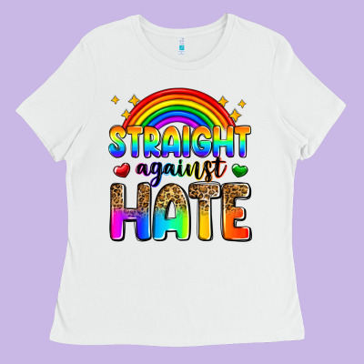 Straight Against Hate Ladies Tee Designed By Zillion Design Studio