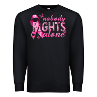 Black nobody fights alone cancer Premium Sweatshirt - NancyCooperArtShop