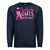 Navy nobody fights alone cancer Premium Sweatshirt - NancyCooperArtShop