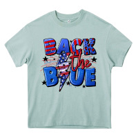 Arona Back the blue with lightning bolt 4th of july Heavy Core Tee - CowGirlArtShop