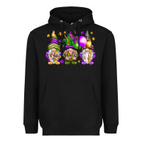 Black Mardi Gras gnomes Heavyweight Hoodie - NancyCooperArtShop