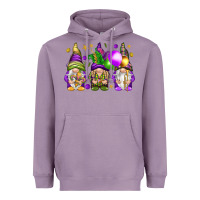 Lavender Mardi Gras gnomes Heavyweight Hoodie - NancyCooperArtShop