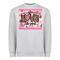 Heather Grey love like jesus Heavyweight Sweatshirt - MaliasSmallBusiness