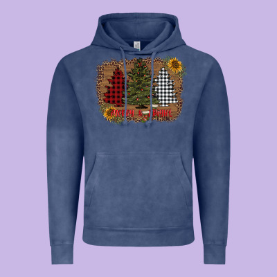 Merry And Bright With Tree's Vintage Hoodie Designed By Adodesignshop