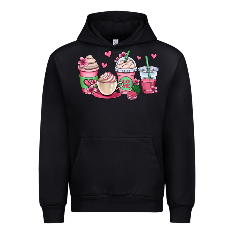 Valentines Day Coffee Cups Urban Hoodie by OliviaCreatesArt | Teevron