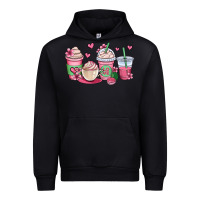 Black valentines day coffee cups Urban Hoodie - OliviaCreatesArt