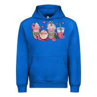 Cobalt valentines day coffee cups Urban Hoodie - OliviaCreatesArt