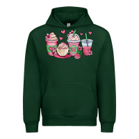 Forest Green valentines day coffee cups Urban Hoodie - OliviaCreatesArt