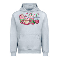 Heather Grey valentines day coffee cups Urban Hoodie - OliviaCreatesArt