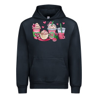 Navy valentines day coffee cups Urban Hoodie - OliviaCreatesArt