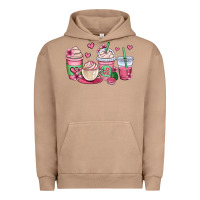 Pigment Burro valentines day coffee cups Urban Hoodie - OliviaCreatesArt