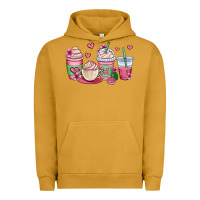 Pigment Peanut Butter valentines day coffee cups Urban Hoodie - OliviaCreatesArt