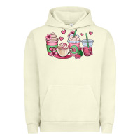 Pigment Pistachio valentines day coffee cups Urban Hoodie - OliviaCreatesArt