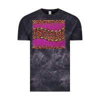 Cloud Black mardi gras  leopard pink glitter bead Vintage Tee - BarkalooDesign