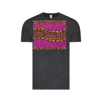 Vintage Black mardi gras  leopard pink glitter bead Vintage Tee - BarkalooDesign