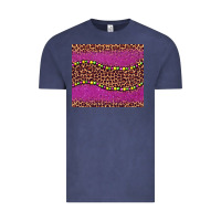 Vintage Denim mardi gras  leopard pink glitter bead Vintage Tee - BarkalooDesign