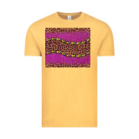 Vintage Mustard mardi gras  leopard pink glitter bead Vintage Tee - BarkalooDesign