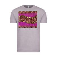 Vintage Zinc mardi gras  leopard pink glitter bead Vintage Tee - BarkalooDesign