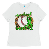 White Morehead Baseball Liver Cancer Ladies Tee - texasbilliewilder