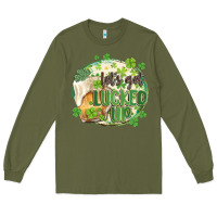 Army Green let's get lucked up Long Sleeve Tee - MaliasSmallBusiness