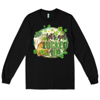 Black let's get lucked up Long Sleeve Tee - MaliasSmallBusiness