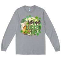 Heather Grey let's get lucked up Long Sleeve Tee - MaliasSmallBusiness