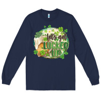 Navy let's get lucked up Long Sleeve Tee - MaliasSmallBusiness