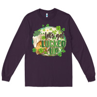Plum let's get lucked up Long Sleeve Tee - MaliasSmallBusiness