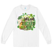White let's get lucked up Long Sleeve Tee - MaliasSmallBusiness