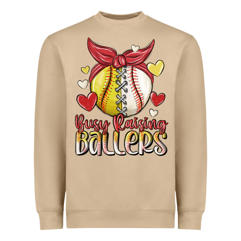 Busy Raising Ballers Heavyweight Sweatshirt by MaliasSmallBusiness | Teevron