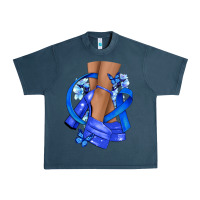 Midnight Navy colon cancer heels Urban Heavy Tee - NancyCooperArtShop
