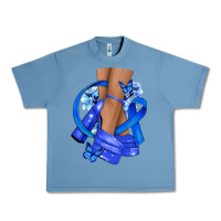 Pebble Blue colon cancer heels Urban Heavy Tee - NancyCooperArtShop