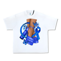 White colon cancer heels Urban Heavy Tee - NancyCooperArtShop