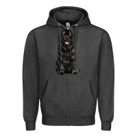 Charcoal Heather newfoundland dog Zipper Hoodie - LillyAllenDesigns