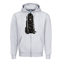 Heather Grey newfoundland dog Zipper Hoodie - LillyAllenDesigns