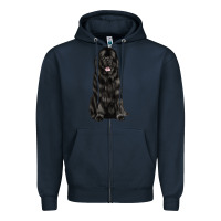 Navy newfoundland dog Zipper Hoodie - LillyAllenDesigns