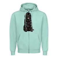 Seafoam newfoundland dog Zipper Hoodie - LillyAllenDesigns