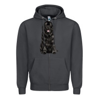 Smoke newfoundland dog Zipper Hoodie - LillyAllenDesigns